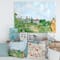 Designart - White House With Red Roof In The Countryside - Traditional Canvas Wall Art Print